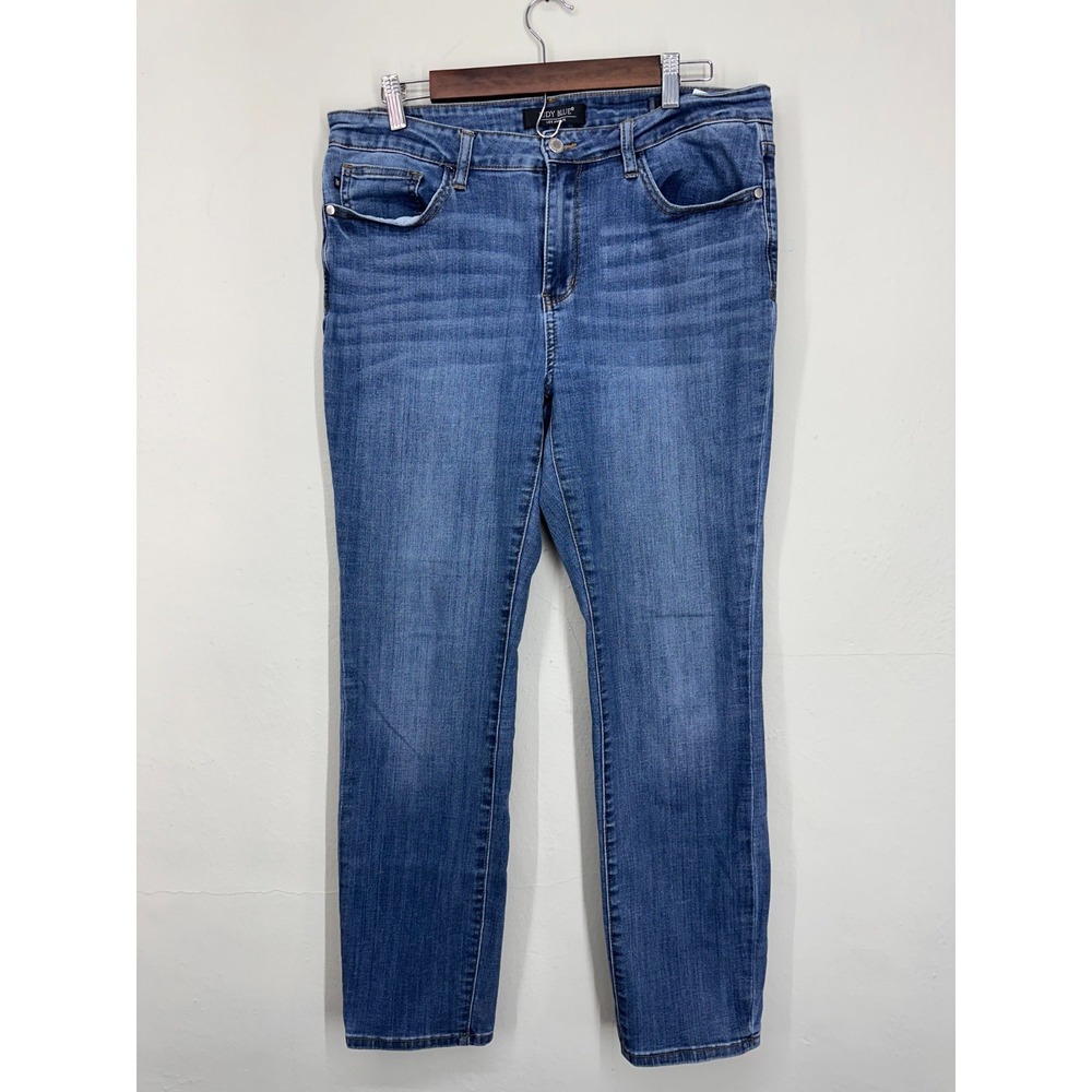 Judy Blue Jeans Womens 32 Blue Denim Mid Rise Stretch Boot Cut JB82356